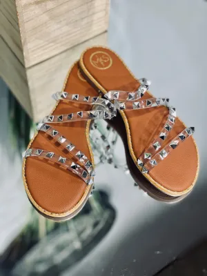 Linda 95 - Studded Sandal Tan