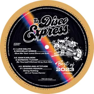 Luke Delite & Michelle Weeks   Sam Karlson & Barbara Tucker - Best of 2023 THE DISCO EXPRESS  - 12" Vinyl  -  XPRESS58  - Gold Vinyl
