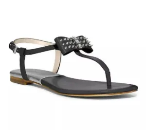 Michael Kors Women's Devin Thong Sandal Black 7.5 M