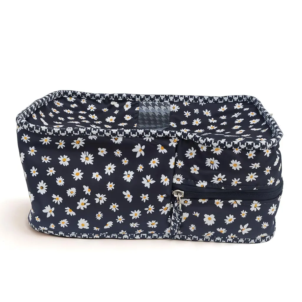 MIDNIGHT DAISY PRINT Grand Shoe Zip Box