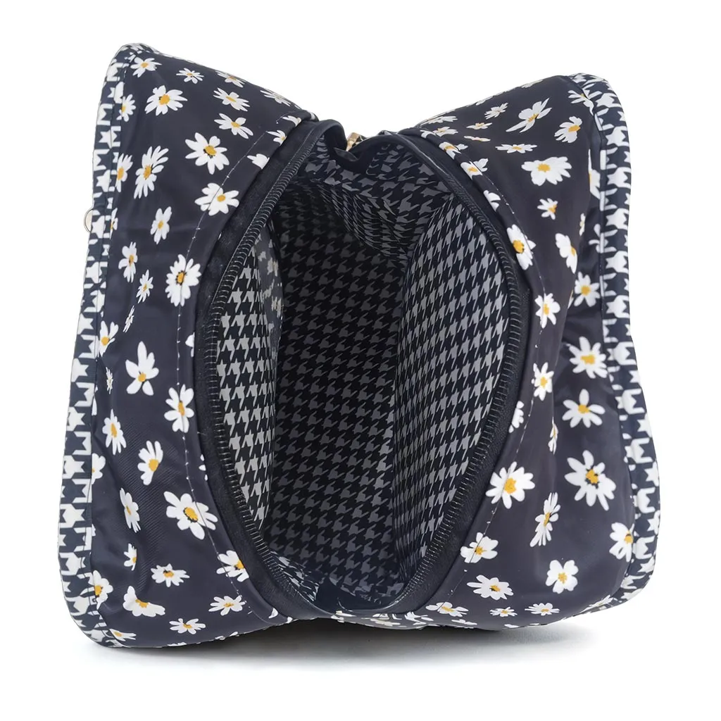 MIDNIGHT DAISY PRINT Grand Shoe Zip Box