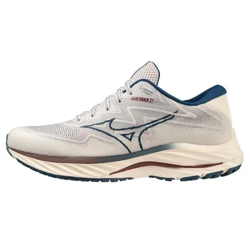 Mizuno | Wave Rider 27 | Men's | Papyrus/Blue Opal