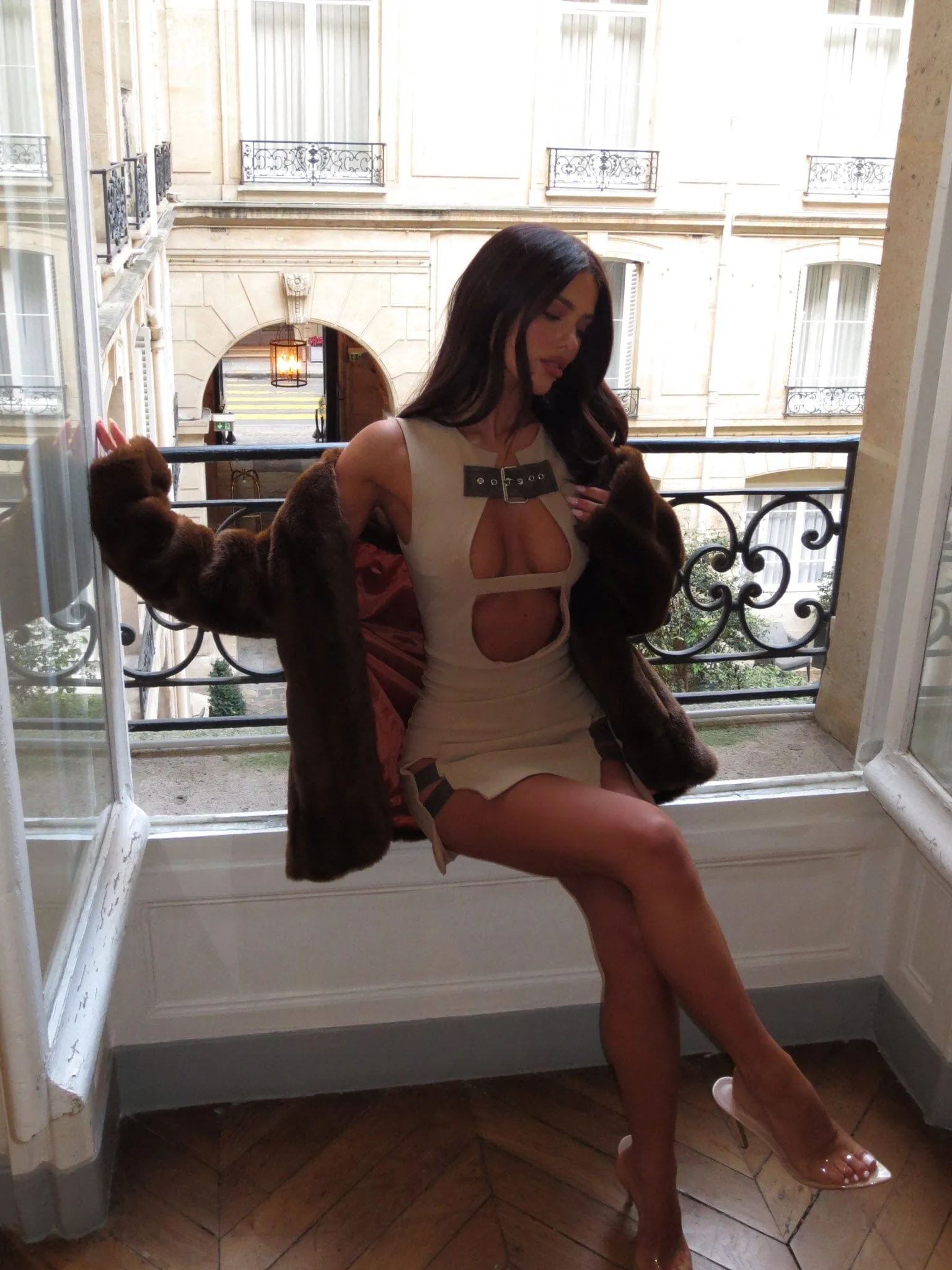 MURPHY MINI DRESS BEIGE