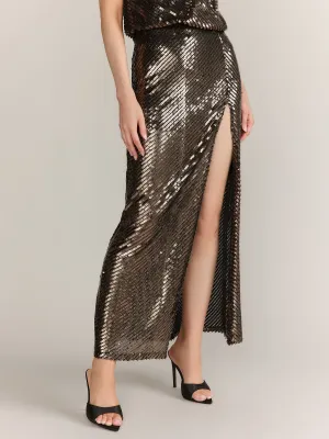 Mustard Seed Sequin Slit Maxi Skirt - Brands We Love