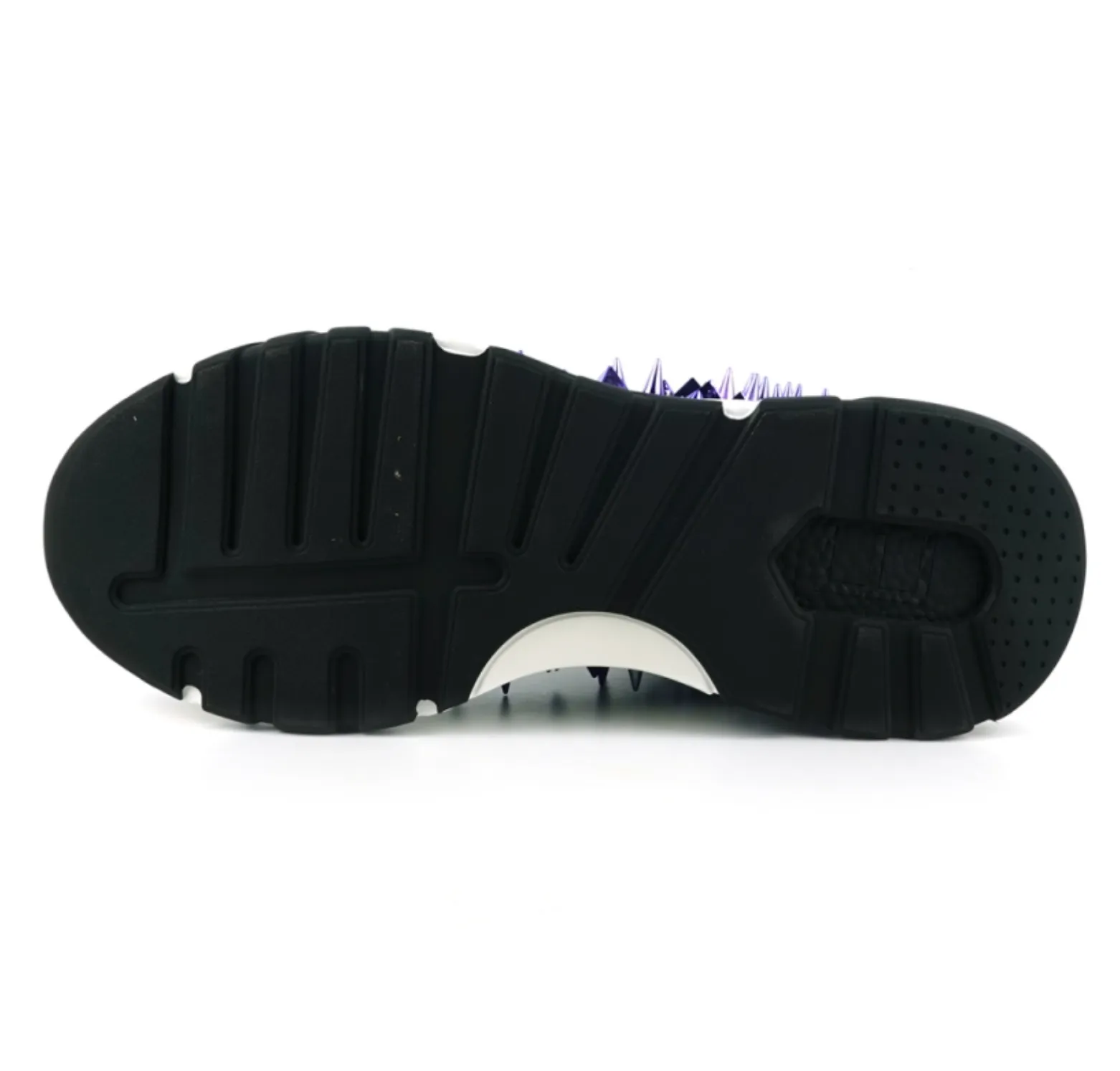 Navy Spikes High Top Sneakers Encore by Fiesso