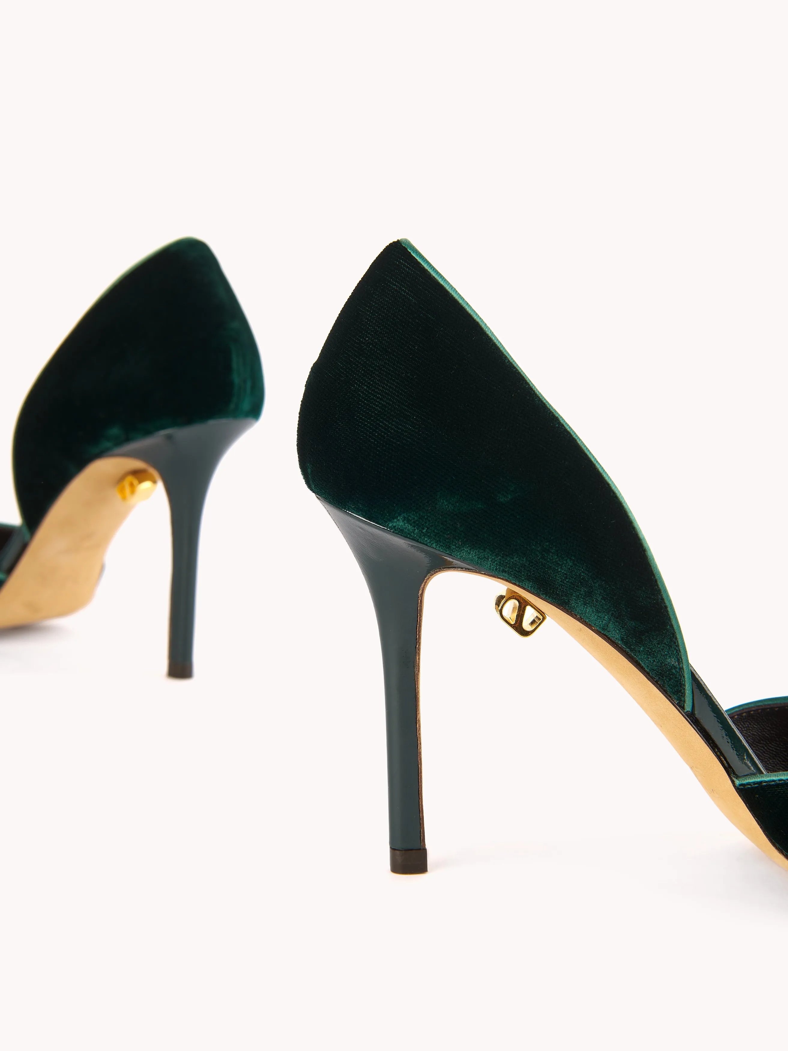 Nieves   High-heel Forest Green Velvet Stilettos