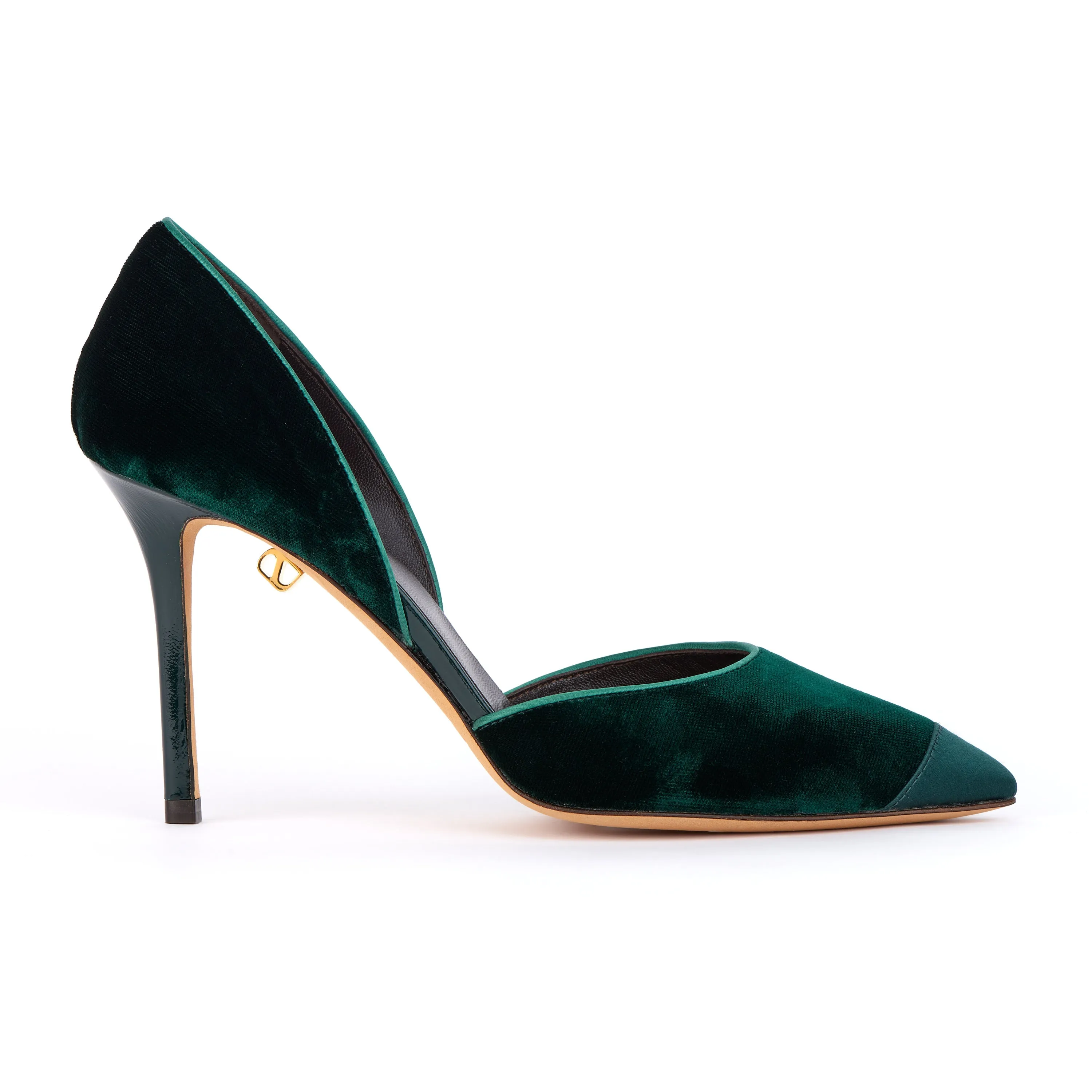 Nieves   High-heel Forest Green Velvet Stilettos