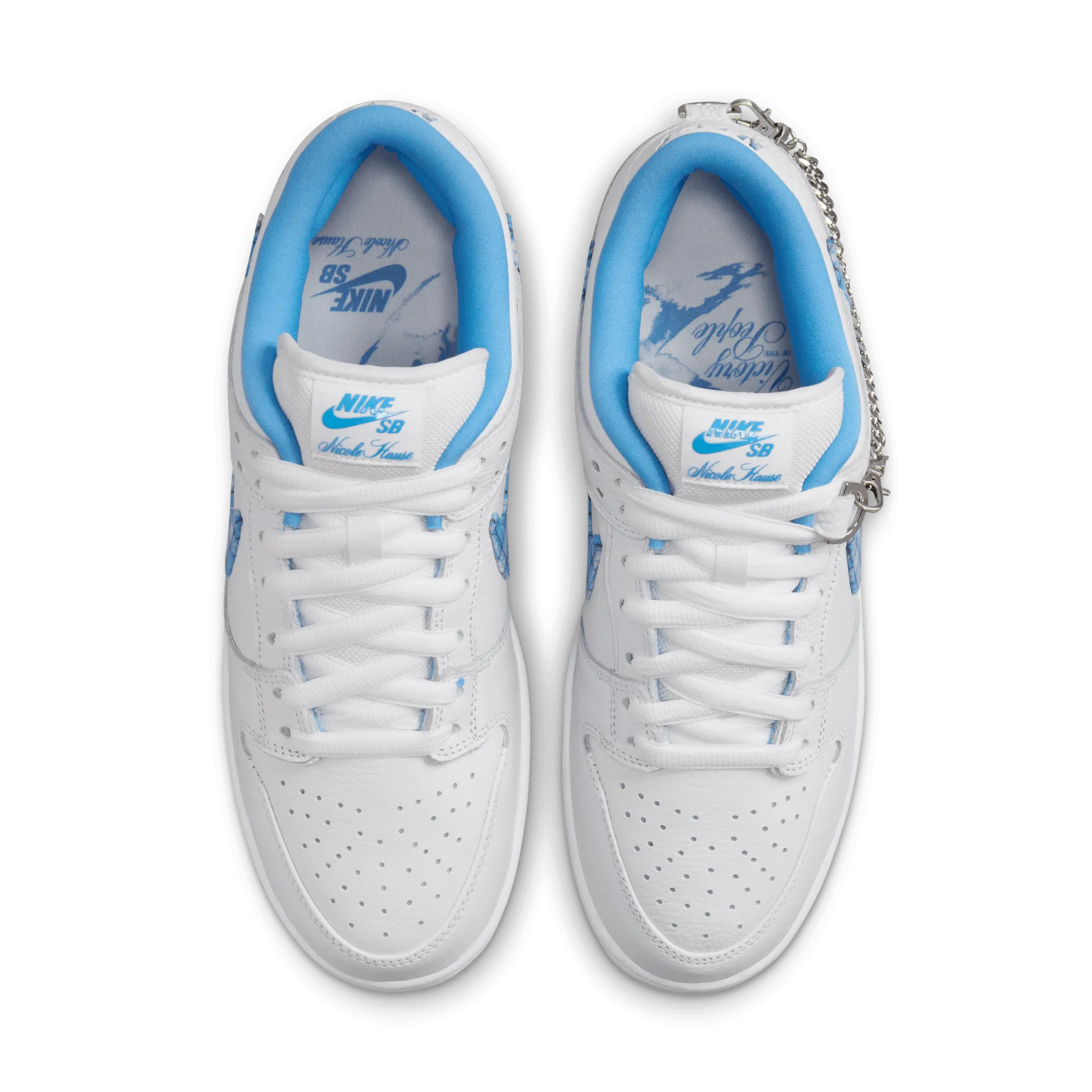 Nike SB Dunk Low Pro Nicole Hause Skateboard Shoe - White/University Blue-White