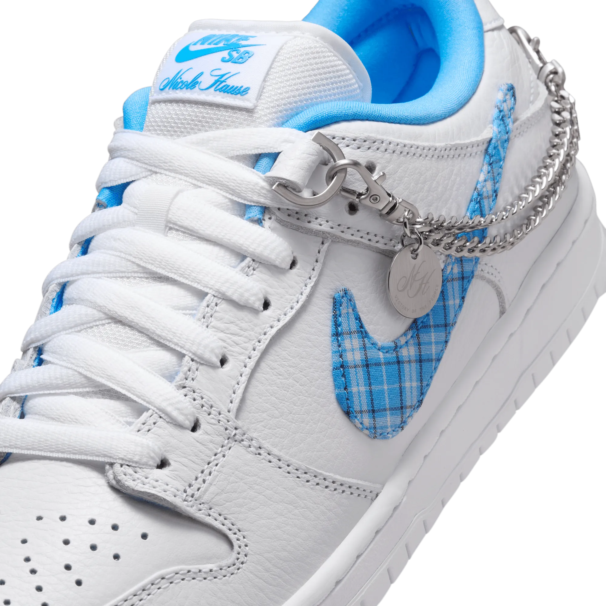Nike SB Dunk Low Pro Nicole Hause Skateboard Shoe - White/University Blue-White