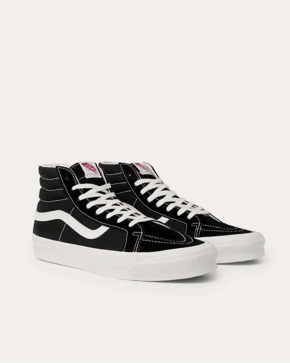 OG SK8-Hi LX Leather-Trimmed Suede and Canvas High-Top  Black high top sneakers