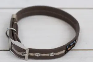 Oscar & Hooch - Dog Collar - Cafe Noir Brown - Small