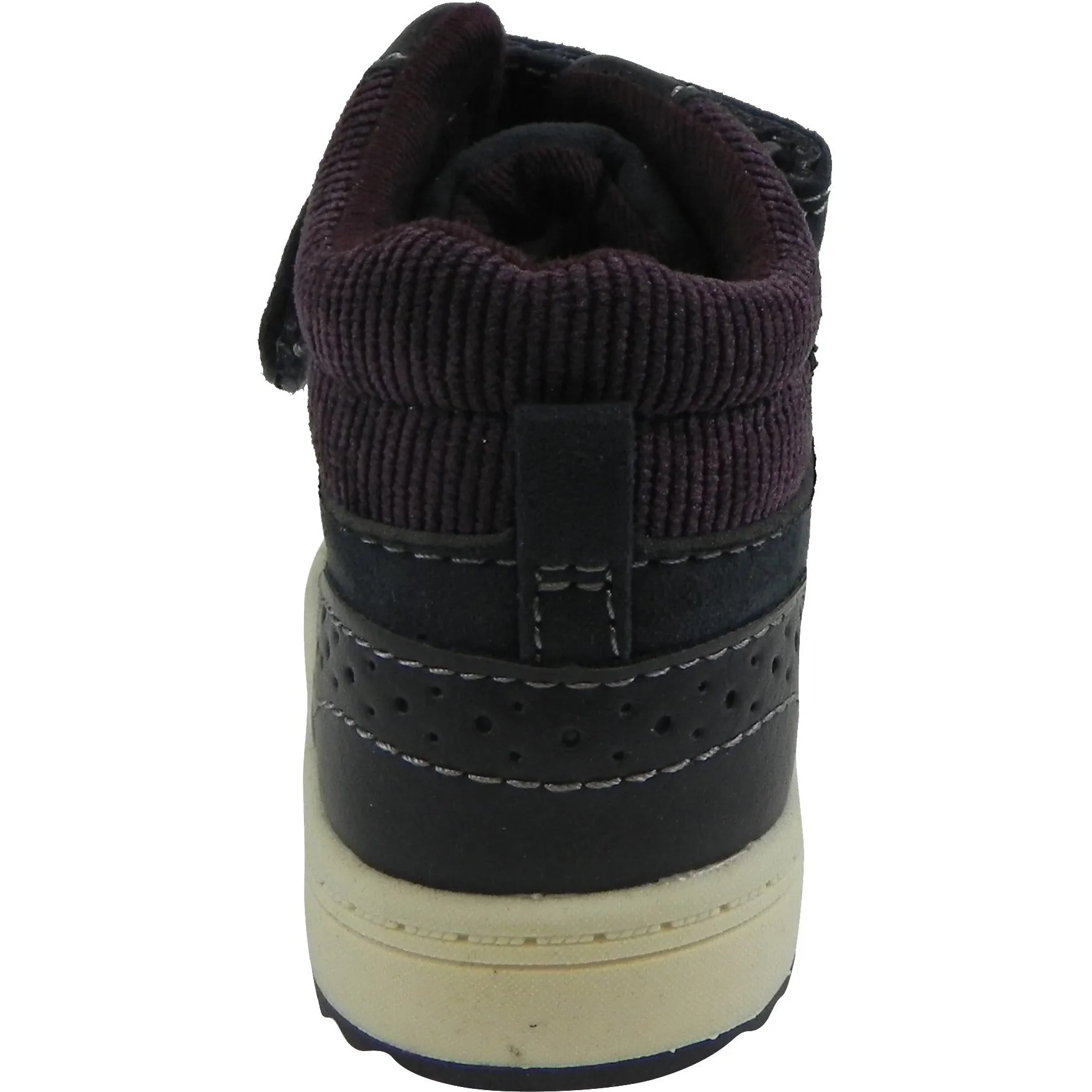 OshKosh Boy's Corduroy Stretch Laces Hook and Loop High Top Shoes Navy