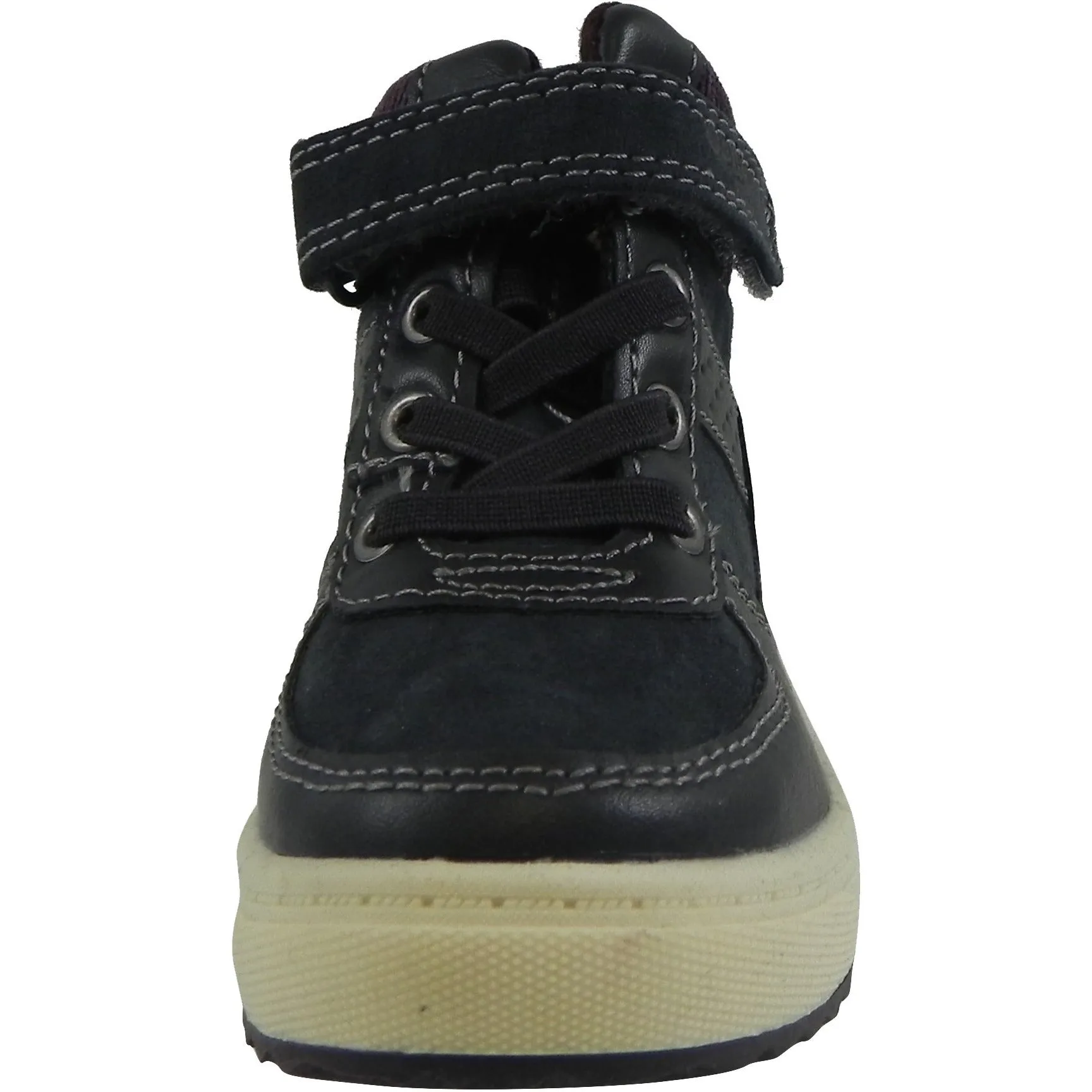 OshKosh Boy's Corduroy Stretch Laces Hook and Loop High Top Shoes Navy