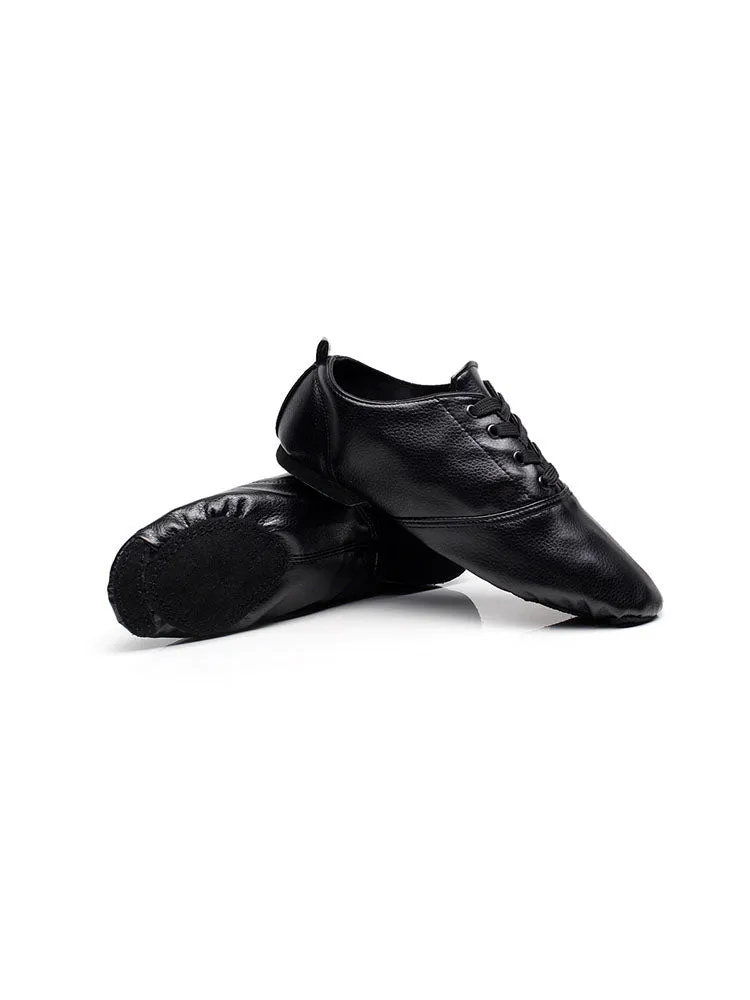 PU Leather Low Top Jazz Dance Shoes Training Soft Sole Shoes