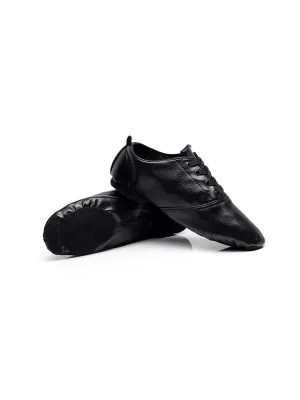 PU Leather Low Top Jazz Dance Shoes Training Soft Sole Shoes