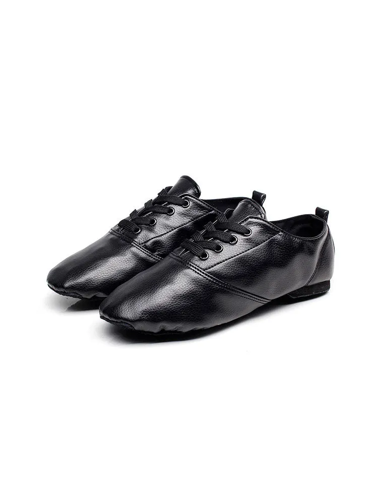 PU Leather Low Top Jazz Dance Shoes Training Soft Sole Shoes