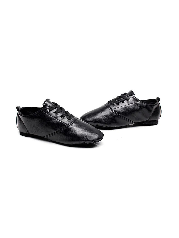 PU Leather Low Top Jazz Dance Shoes Training Soft Sole Shoes