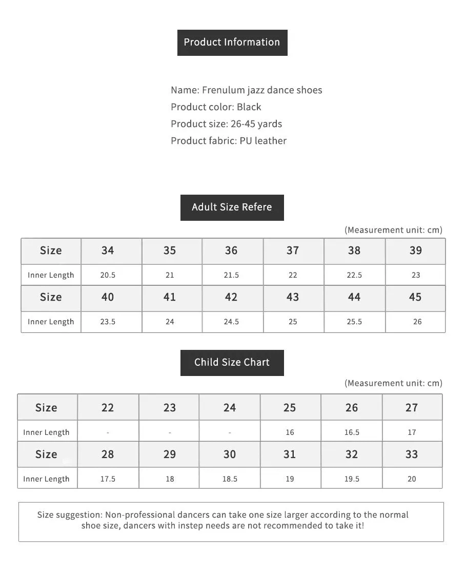 PU Leather Low Top Jazz Dance Shoes Training Soft Sole Shoes