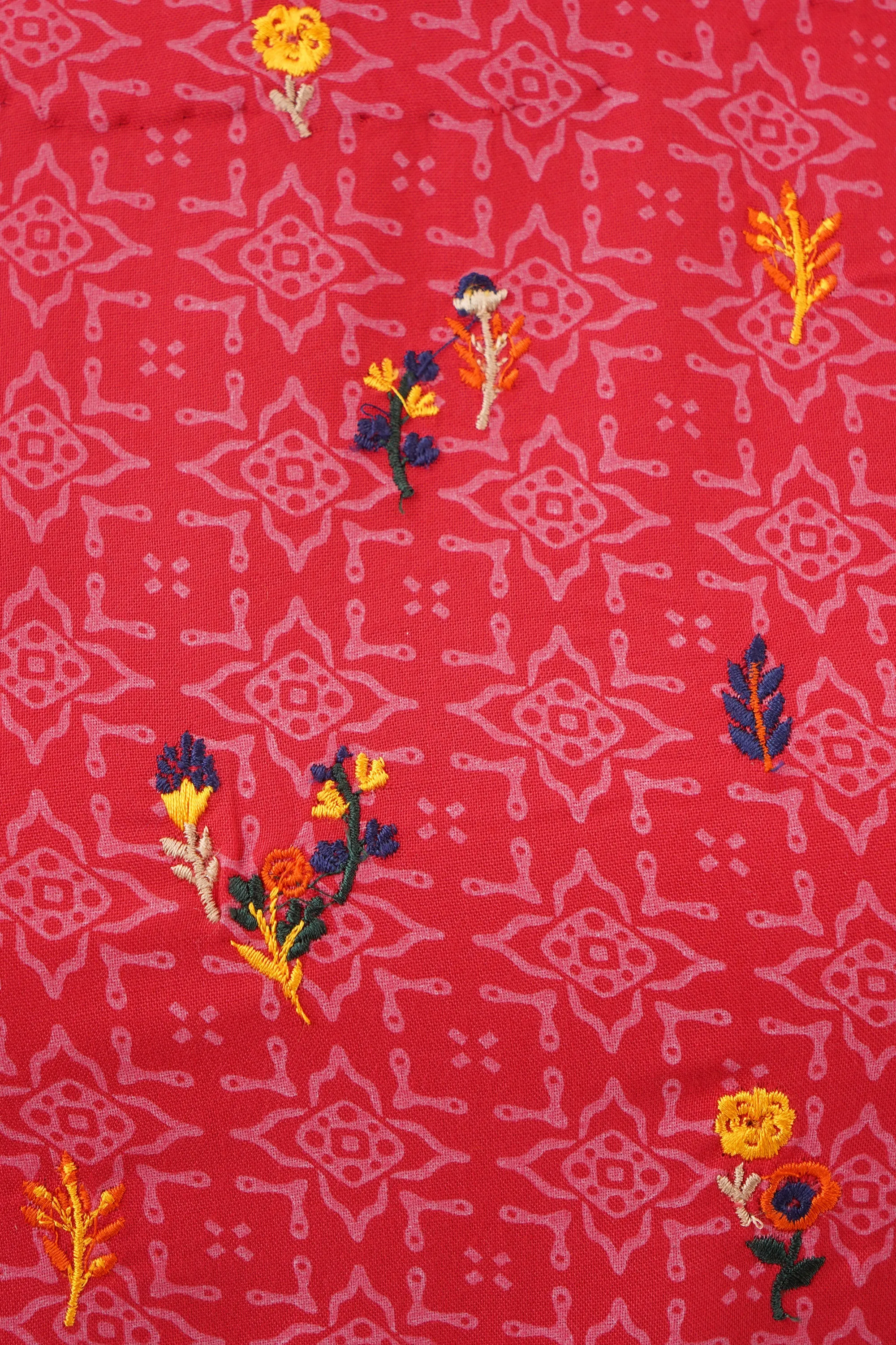 Rayon Straight Red Color Womens Kurta