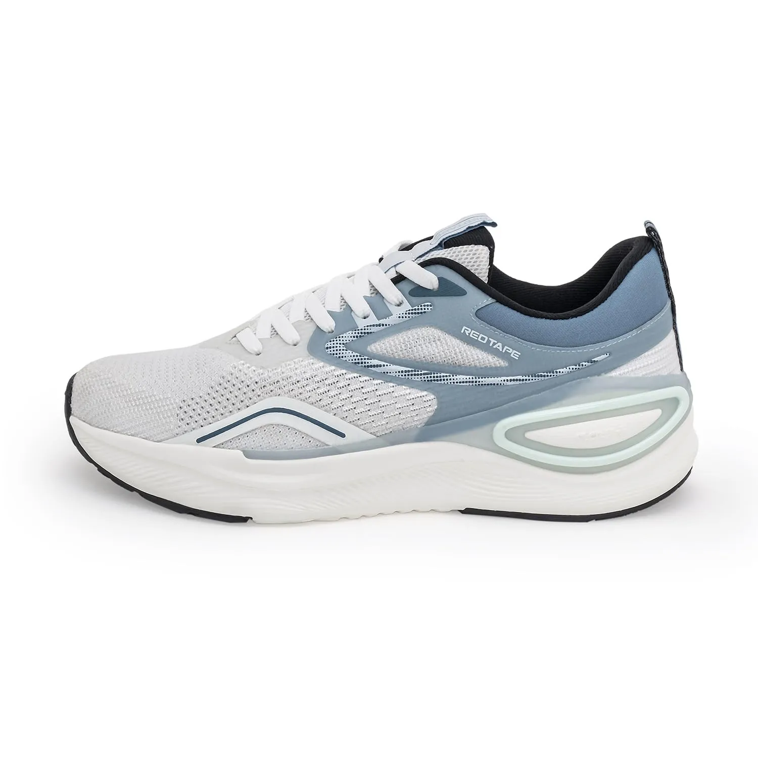 Red Tape Atheleisure Sports Shoes for Men | Soft Cushioned Insole, Slip-Resistance, Dynamic Feet Support, Superior Ground Grip & Impact Resistant Comfort White/Blue
