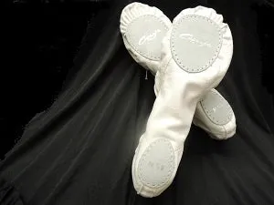 Romeo Canvas -- Split Sole Ballet Slipper -- White