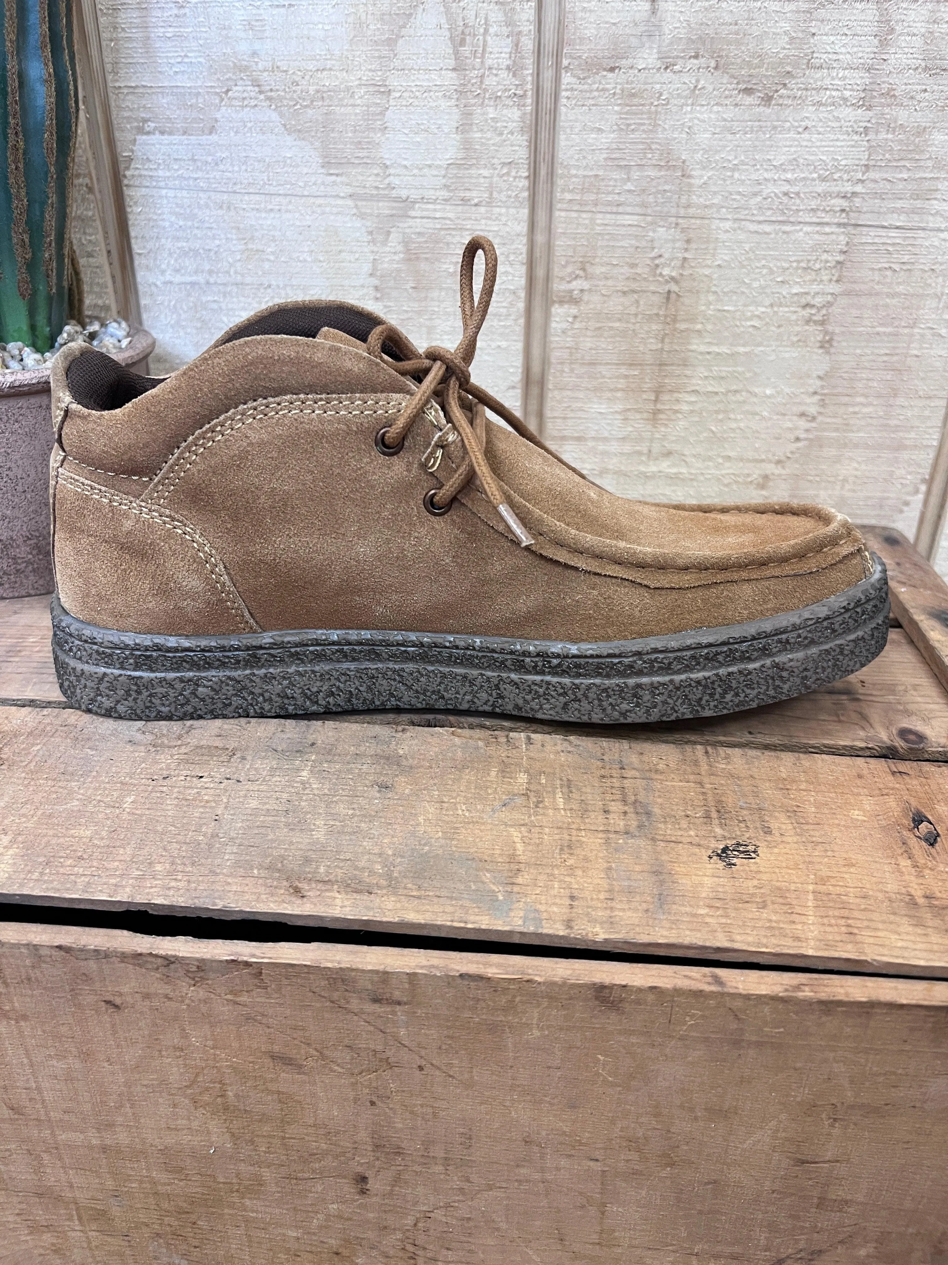 Roper Men's Lace Up Leather Faux Crepe Tan Suede Chukka Casual Shoes 0993-2780 by