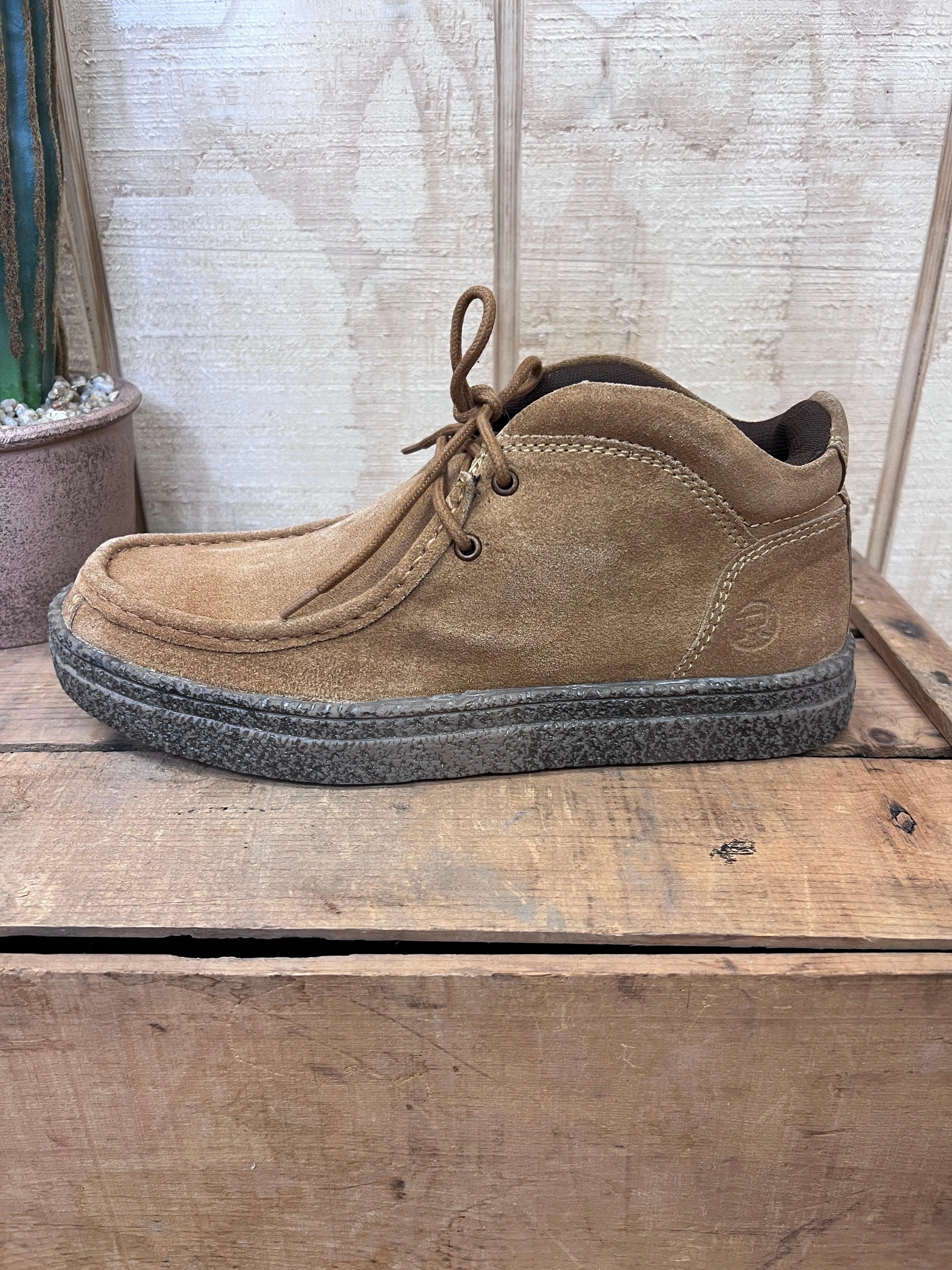 Roper Men's Lace Up Leather Faux Crepe Tan Suede Chukka Casual Shoes 0993-2780 by