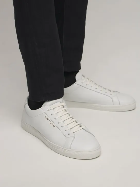 Saint Laurent   Andy leather low-top sneakers 