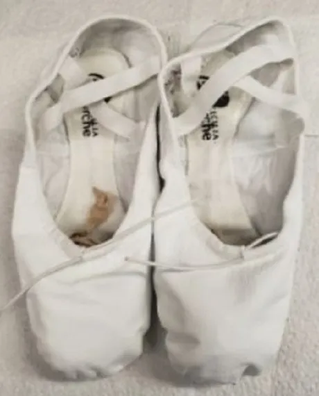 Sara -- Women's Leather Split Sole Ballet -- White