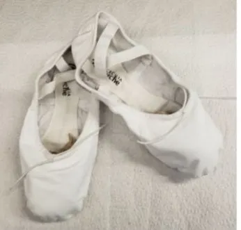 Sara -- Women's Leather Split Sole Ballet -- White