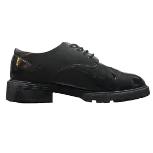 Schuh Logan Patent Lace-Up Shoes - Black (Size UK 7 / EU 40 / US 9)