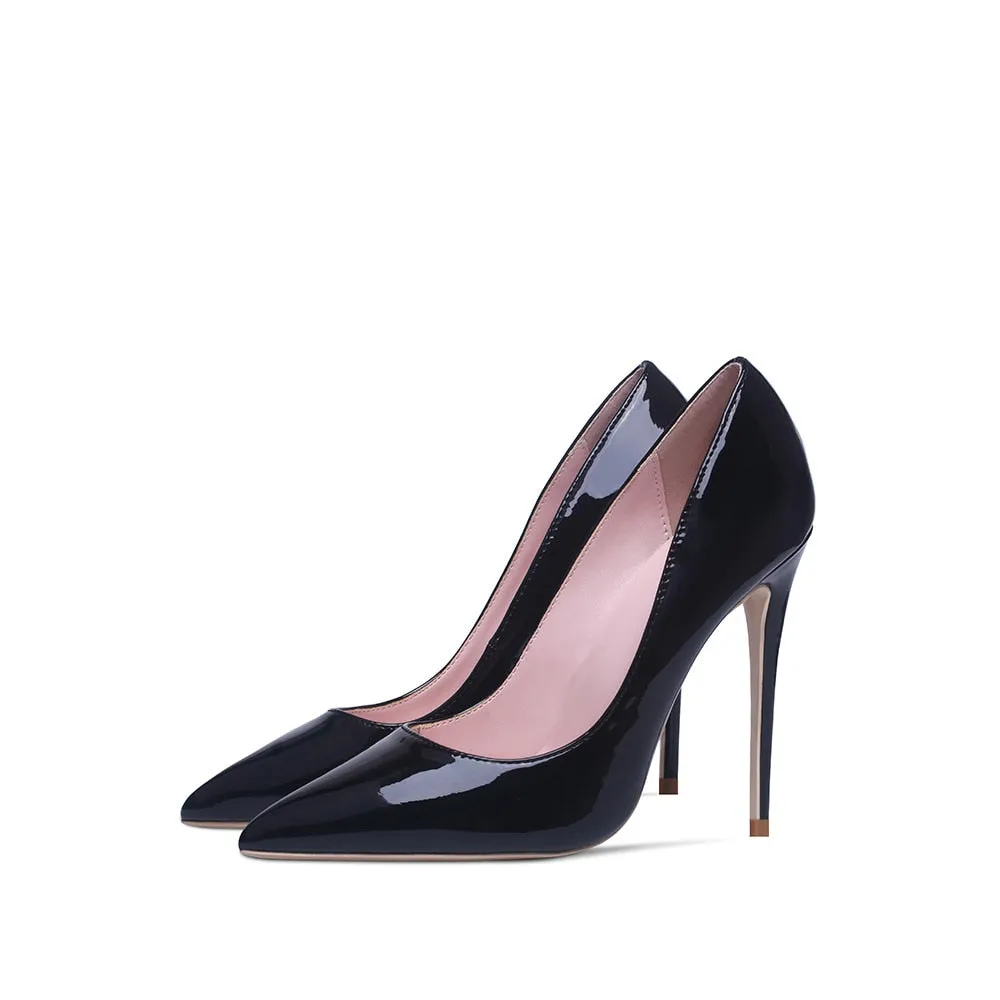 Schuhe Frau High Heels Pumps 12cm Tacones Spitzzehen Stilettos Talon Femme Sexy Damen Hochzeitsschuhe Black Heels Big Size