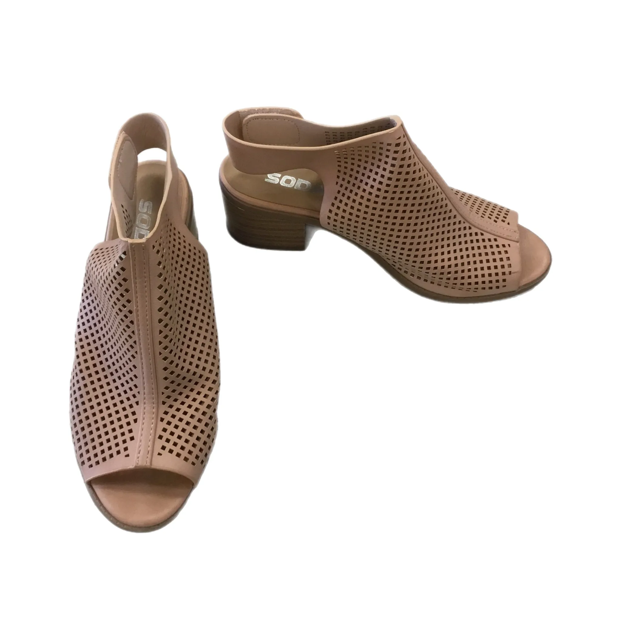 Shoes Heels Wedge By Soda In Pink, Size: 5