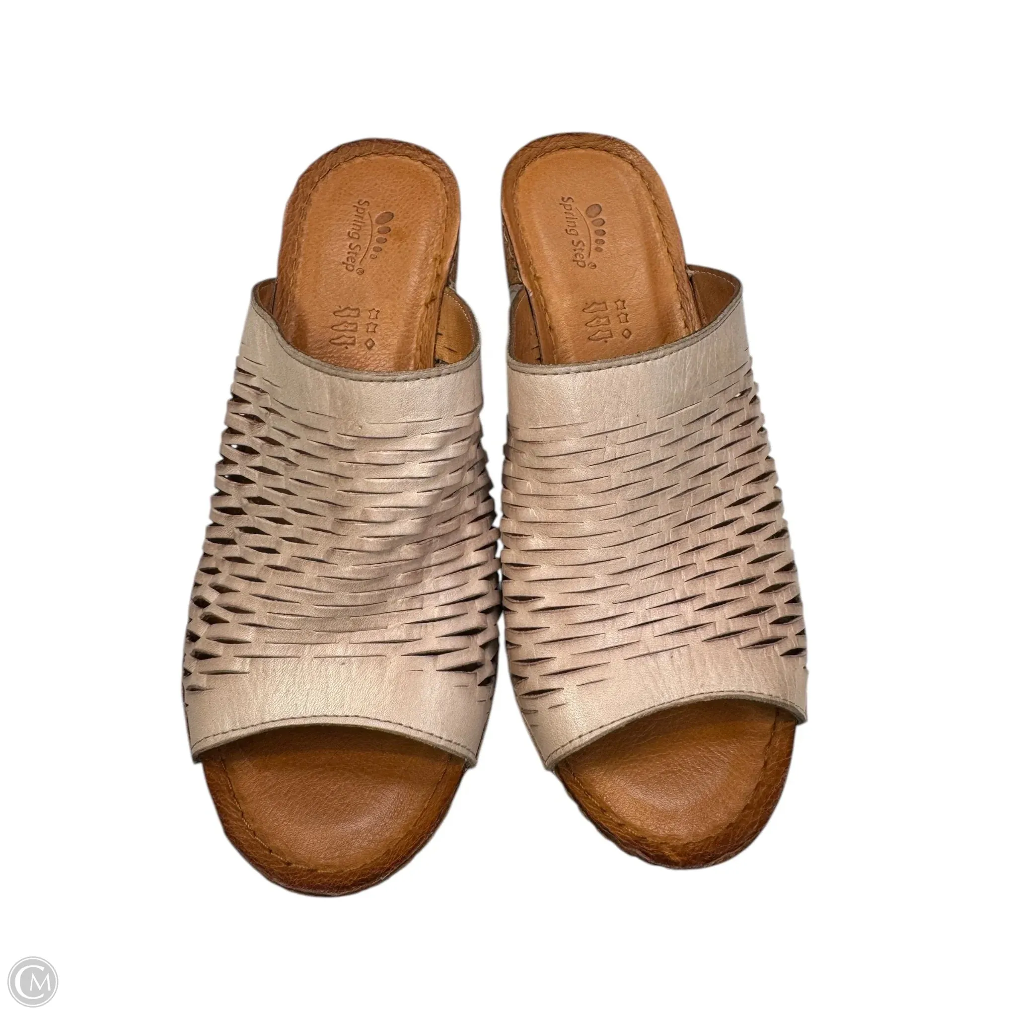 Shoes Heels Wedge By Spring Step In Beige, Size: 8.5