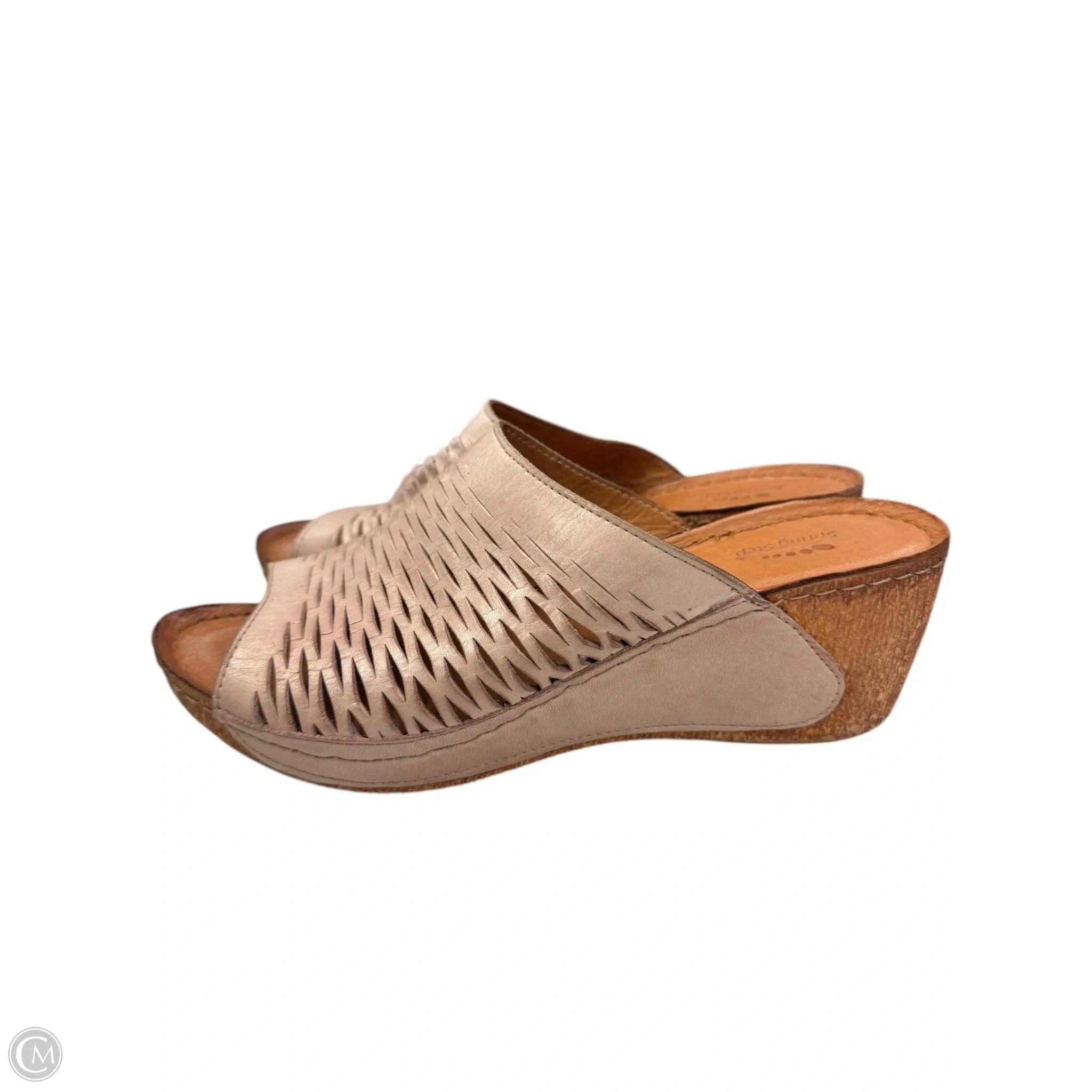 Shoes Heels Wedge By Spring Step In Beige, Size: 8.5