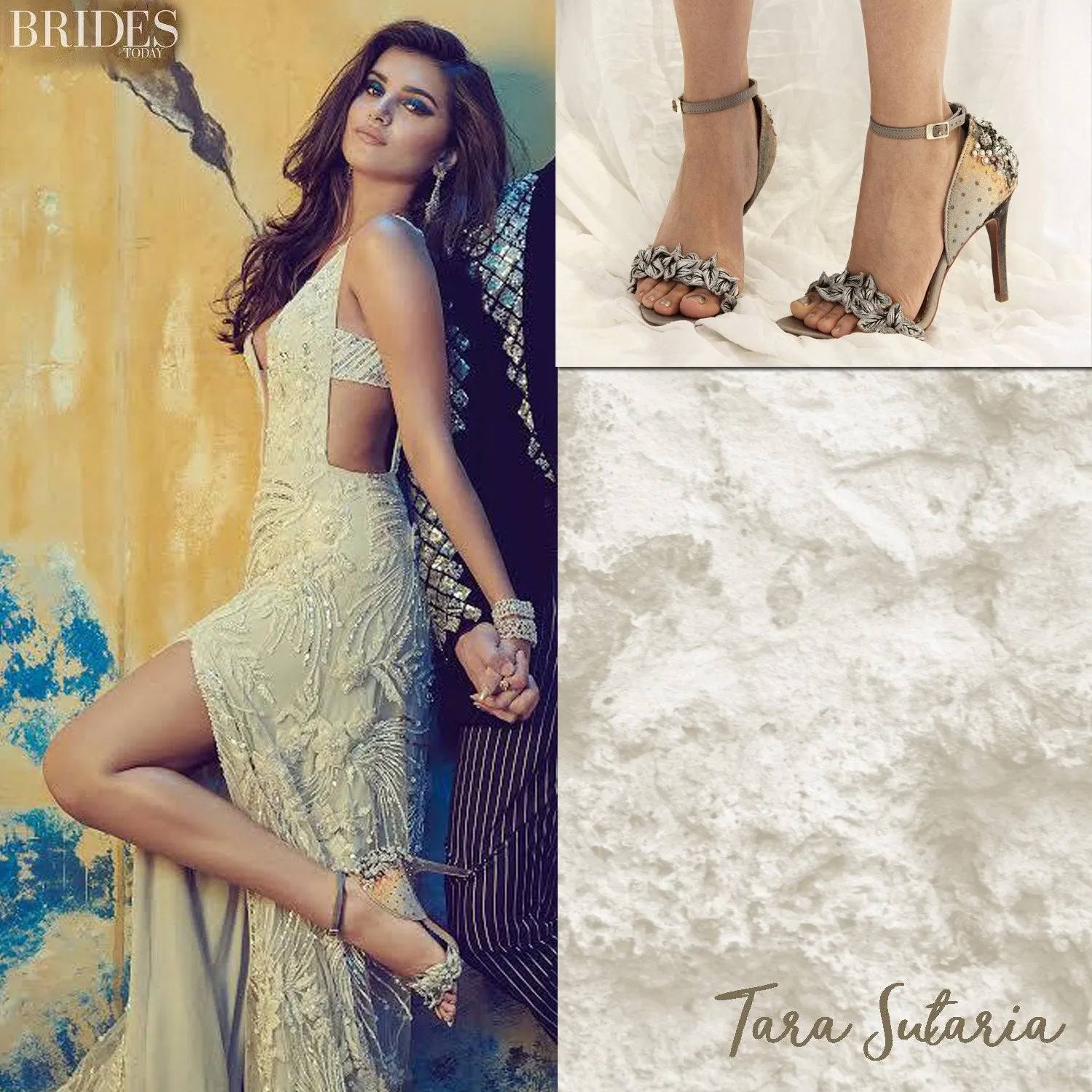 Silver Fallen Leaves Stiletto