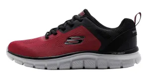 Skechers Track Broader Red Black Mens Trainers Shoes