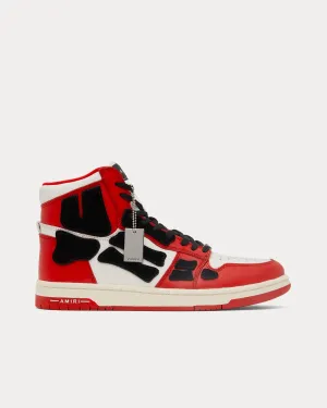 Skel-Top Hi Red / White High Top Sneakers
