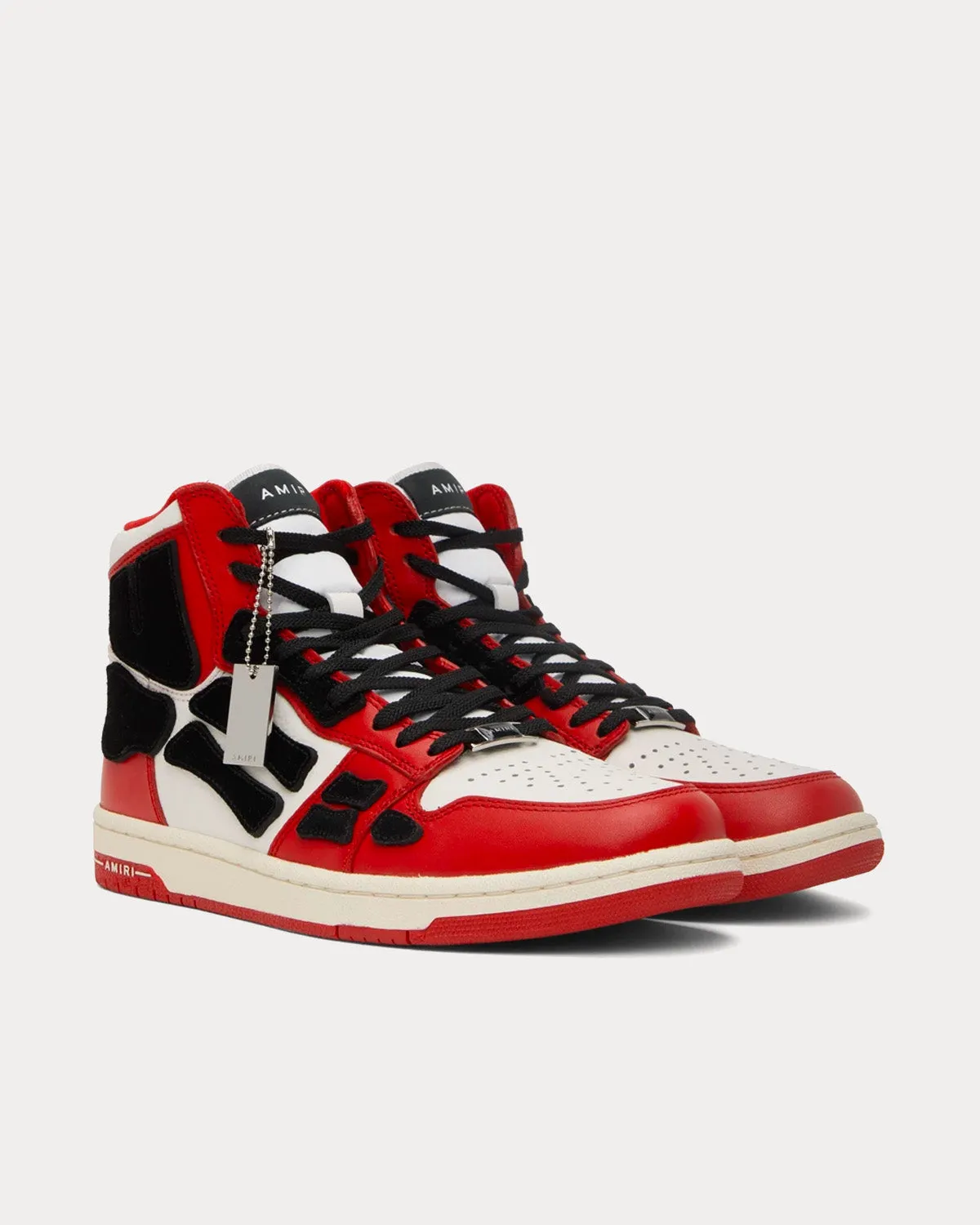 Skel-Top Hi Red / White High Top Sneakers