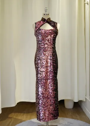 Sleeveless Keyhole Qipao