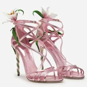 Stiletto Leather Bridal Sandals