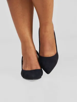 Sued Closed Wedge Heel - Black