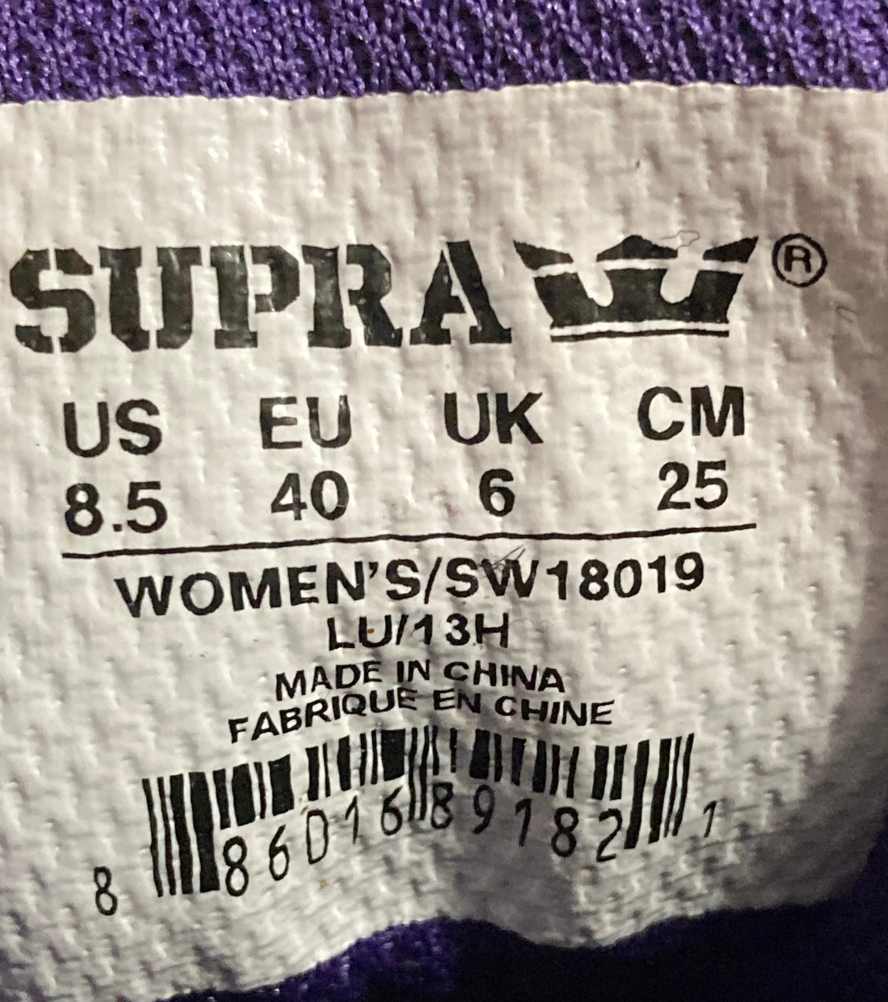 SUPRA SKYTOP Women Size 8.5 High Top Shoes Sneakers Silver SW18019