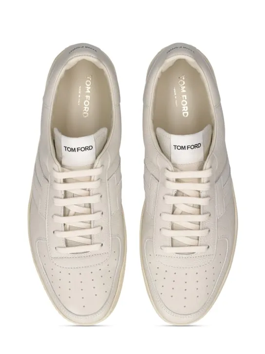 Tom Ford   Grain leather low top sneakers 