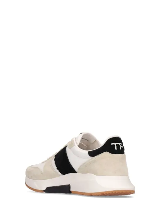 Tom Ford   Suede &amp; tech low top sneakers 