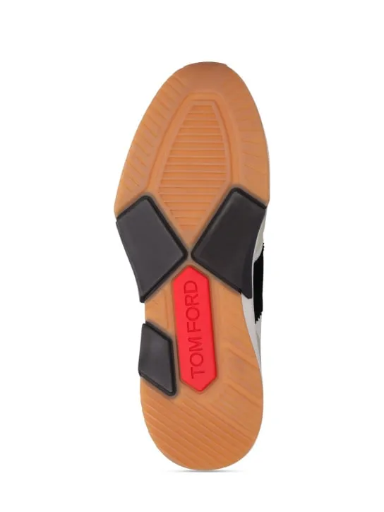 Tom Ford   Suede &amp; tech low top sneakers 