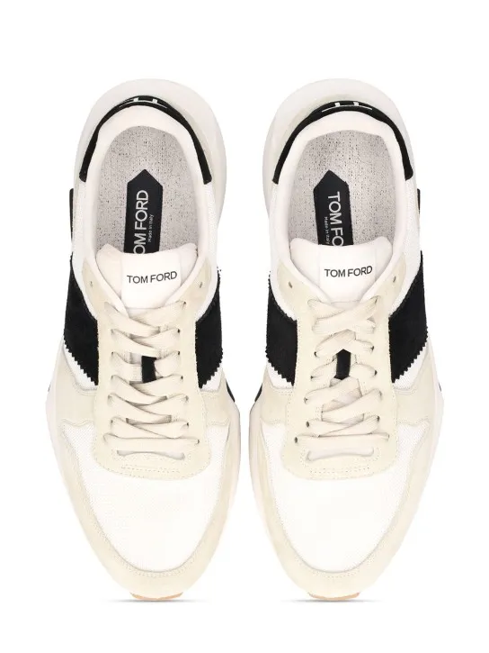 Tom Ford   Suede &amp; tech low top sneakers 