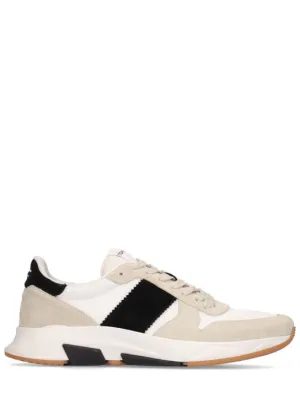 Tom Ford   Suede &amp; tech low top sneakers 