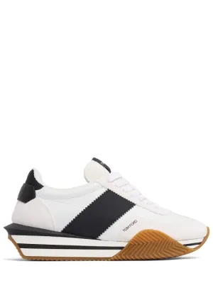 Tom Ford   Suede &amp; tech low top sneakers 