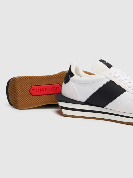 Tom Ford   Suede &amp; tech low top sneakers 